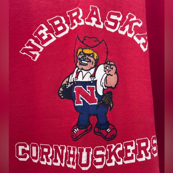 Nebraska Cornhuskers Herbie Huskers VINTAGE Shirt Top Jersey medium large - Picture 8 of 15